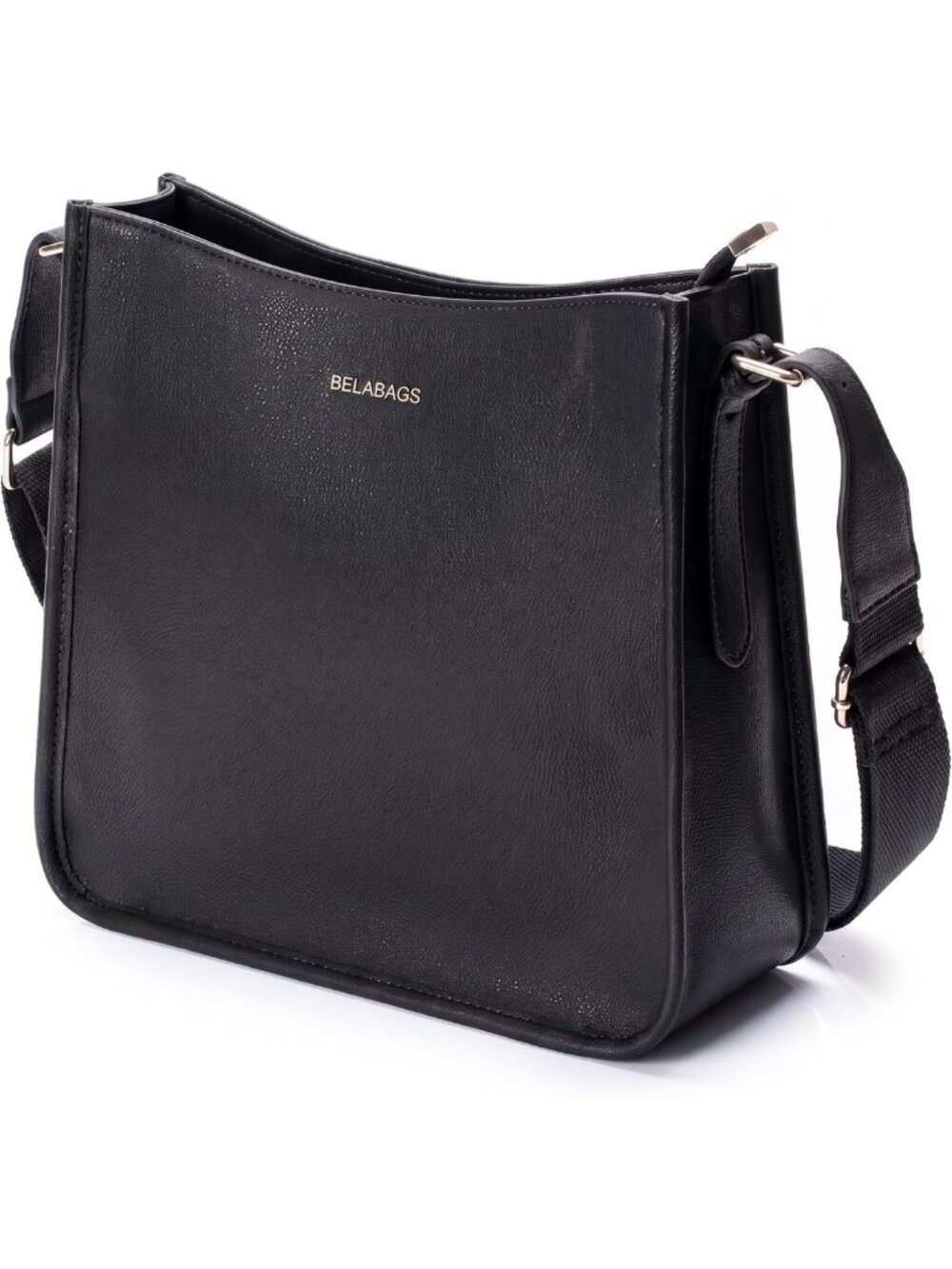 Chic Vegan Leather Crossbody Messenger Bag | Stylish Women's Purse w/ Fabric